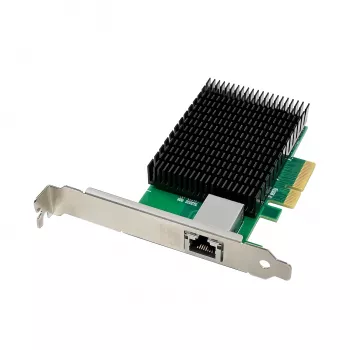 Karta sieciowa LevelOne 10-Gigabit PCIe x4, 1 x RJ45, wewnętrzna, przewodowa, PCI Express, Ethernet, 10000 Mbit/s, zielona