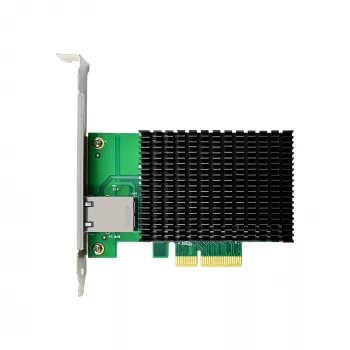 Karta sieciowa LevelOne 10-Gigabit PCIe x4, 1 x RJ45, wewnętrzna, przewodowa, PCI Express, Ethernet, 10000 Mbit/s, zielona
