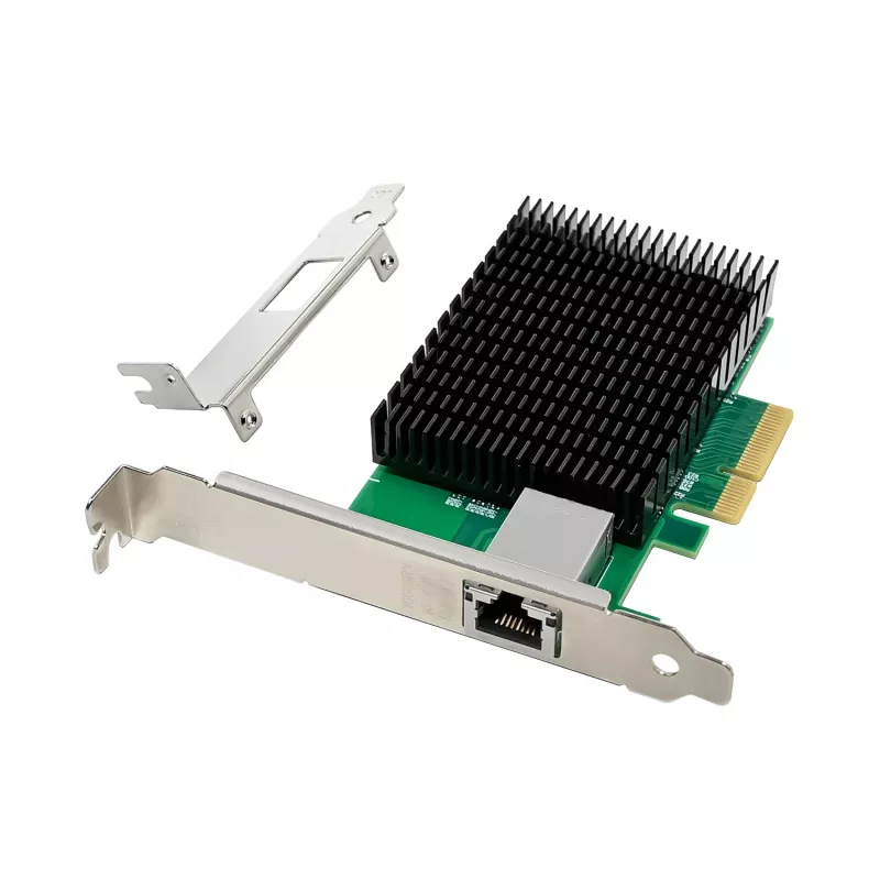 Karta sieciowa LevelOne 10-Gigabit PCIe x4, 1 x RJ45, wewnętrzna, przewodowa, PCI Express, Ethernet, 10000 Mbit/s, zielona