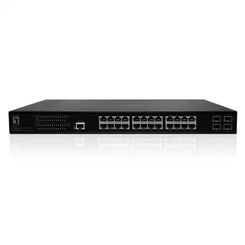 LevelOne GEP-2861 przełącznik sieciowy Zarządzalny L2 Gigabit Ethernet (10/100/1000) Power over Ethernet (PoE) 1U Czarny
