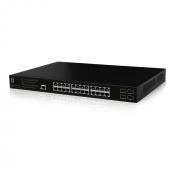 LevelOne GEP-2861 przełącznik sieciowy Zarządzalny L2 Gigabit Ethernet (10/100/1000) Power over Ethernet (PoE) 1U Czarny