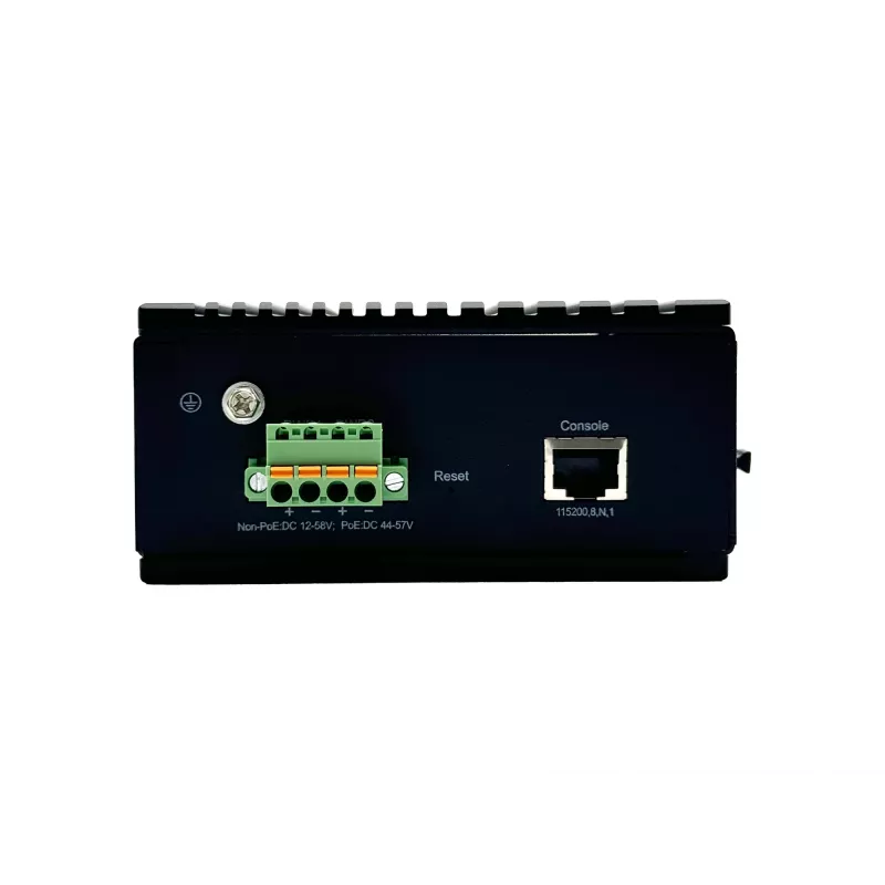 LevelOne 10-portowy zarządzalny przełącznik przemysłowy Gigabit L2+, 8x 1GbE RJ45, 2x 1/2.5GbE SFP, szyna DIN, -40°C do 75°C