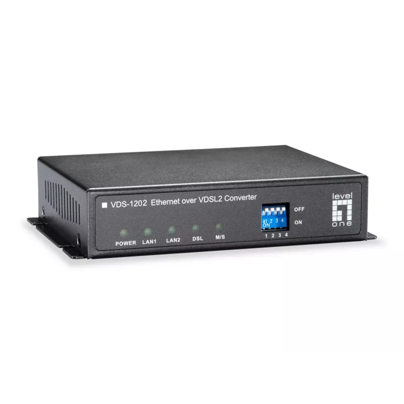 LevelOne VDS-1202 media konwerter sieciowy 100 Mbit/s Szary