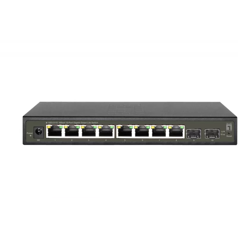 Zarządzalny przełącznik LevelOne Hilbert 10-portowy Gigabit Smart Lite Switch