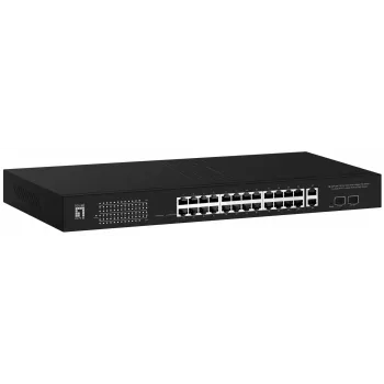 LevelOne GEP-2841 przełącznik sieciowy Zarządzalny L2 Gigabit Ethernet (10/100/1000) Power over Ethernet (PoE) 1U Czarny