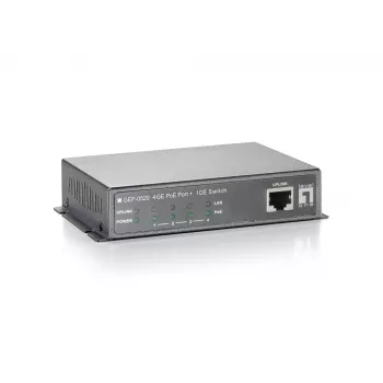 LevelOne 5-portowy przełącznik Gigabit PoE, 61,6 W, PoE 802.3af, 4 wyjścia PoE, zasilacz w zestawie