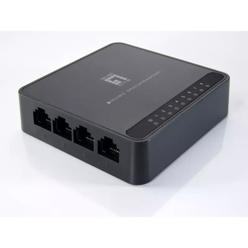 LevelOne FEU-0812 przełącznik sieciowy Niezarządzalny Fast Ethernet (10/100) Czarny