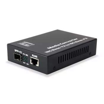LevelOne GVT-0500 konwerter mediów sieciowych 10000 Mbit/s Czarny