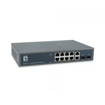 LevelOne GEP-1221 przełącznik sieciowy niezarządzalny Gigabit Ethernet (10/100/1000) Power over Ethernet (PoE) czarny
