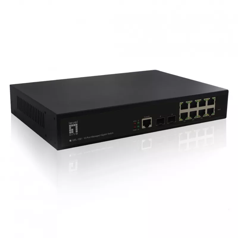 LevelOne KILBY 10-portowy zarządzalny przełącznik gigabitowy L2, 2 x SFP