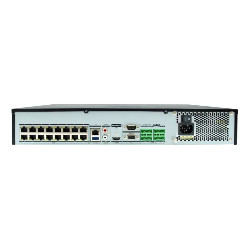 Rejestrator sieciowy LEVELONE NVR-0411 — 32-kanałowy, 4096×2160 maks., 10 TB SATA, PoE 16 W/port, 17x RJ-45, USB 2x2