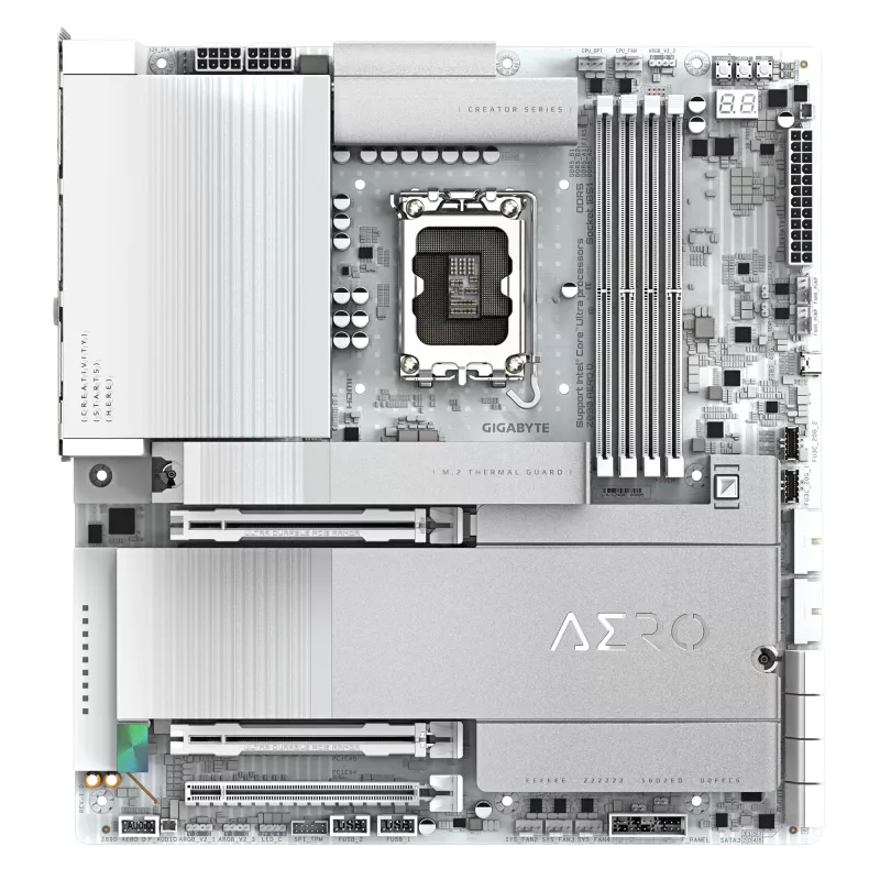 Płyta główna GIGABYTE Z890 AERO D - obsługuje procesory Intel Core Ultra (seria 2), 16+1+2 faz VRM, do 9500MHz DDR5 (OC), PCIe 5.0 M.2, Wi-Fi 7, Thunderbolt 5