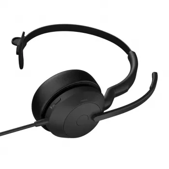 Zestaw słuchawkowy Jabra Evolve2 50 Przewodowy Head-band Biuro/Call center USB Type-C / USB Type-A Bluetooth Czarny