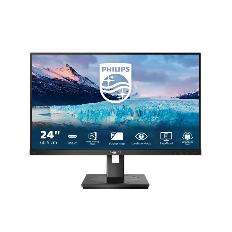 Monitor komputerowy Philips S Line 243S1/00 60,5 cm (23,8 cala) 1920 x 1080 pikseli Full HD LCD Czarny