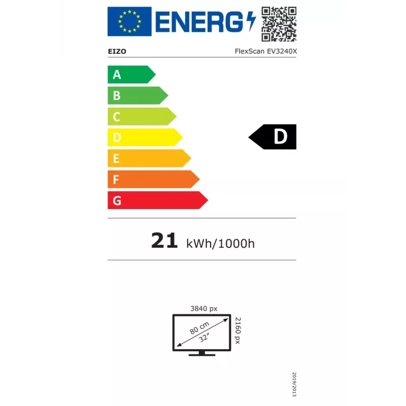 Monitor komputerowy EIZO FlexScan EV3240X-BK 80 cm (31,5 cala) 3840 x 2160 pikseli 4K Ultra HD LCD Czarny