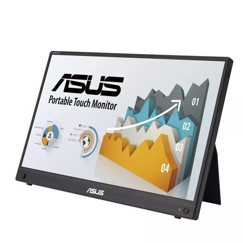 ASUS ZenScreen MB16AHT monitor komputerowy 39,6 cm (15,6 cala) 1920 x 1080 pikseli Full HD ekran dotykowy Czarny