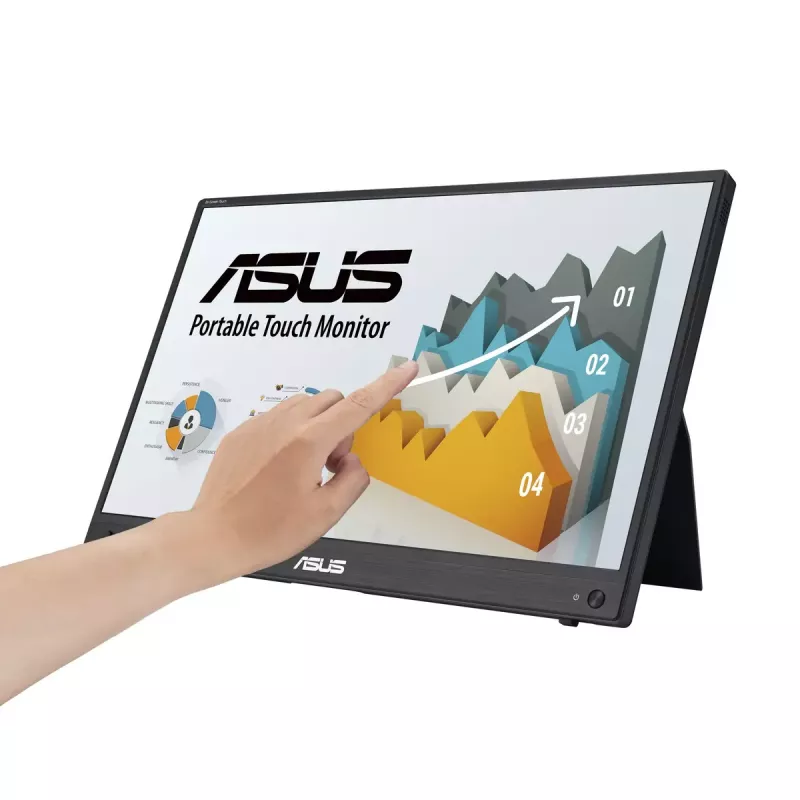 ASUS ZenScreen MB16AHT monitor komputerowy 39,6 cm (15,6 cala) 1920 x 1080 pikseli Full HD ekran dotykowy Czarny