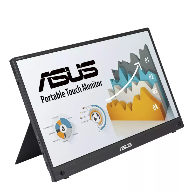 ASUS ZenScreen MB16AHT monitor komputerowy 39,6 cm (15,6 cala) 1920 x 1080 pikseli Full HD ekran dotykowy Czarny