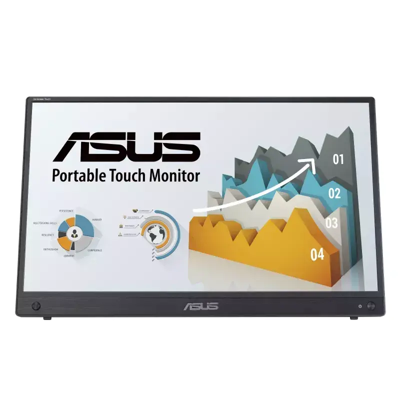 ASUS ZenScreen MB16AMTR monitor komputerowy 39,6 cm (15,6 cala) 1920 x 1080 pikseli Full HD LCD ekran dotykowy Czarny