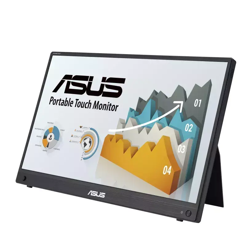ASUS ZenScreen MB16AMTR monitor komputerowy 39,6 cm (15,6 cala) 1920 x 1080 pikseli Full HD LCD ekran dotykowy Czarny