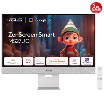 Monitor ASUS ZenScreen Smart MS27UC 68,6 cm (27 inch) 3840 x 2160 piksele 4K Ultra HD LCD Szary
