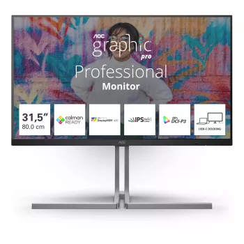 Monitor komputerowy AOC U3 U32U3CV 80 cm (31,5 cala) 3840 x 2160 pikseli 4K Ultra HD LCD Czarny