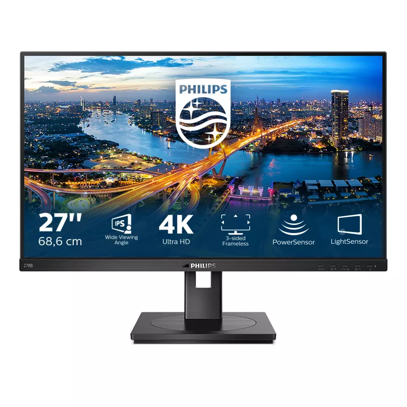 Monitor komputerowy Philips B Line 278B1/00 68,6 cm (27 cali) 3840 x 2160 pikseli 4K Ultra HD LED Czarny