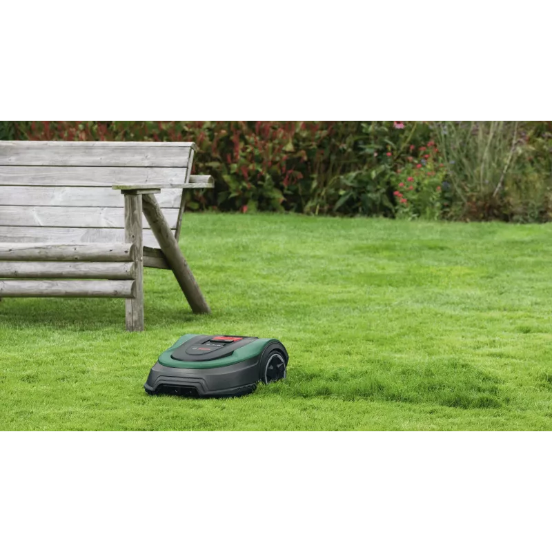 Kosiarka robotowa Bosch Indego M+ 700, akumulatorowa, czarno-zielona