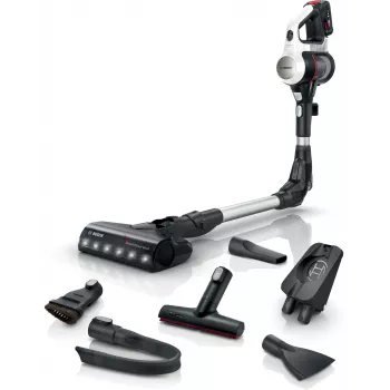 Bosch BSS711W odkurzacz pionowy/szczotka elektryczna, bateryjny, do czyszczenia na sucho, bezworkowy, 0,3 l, czarny, srebrny, biały