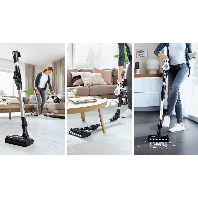 Bosch BSS711W odkurzacz pionowy/szczotka elektryczna, bateryjny, do czyszczenia na sucho, bezworkowy, 0,3 l, czarny, srebrny, biały