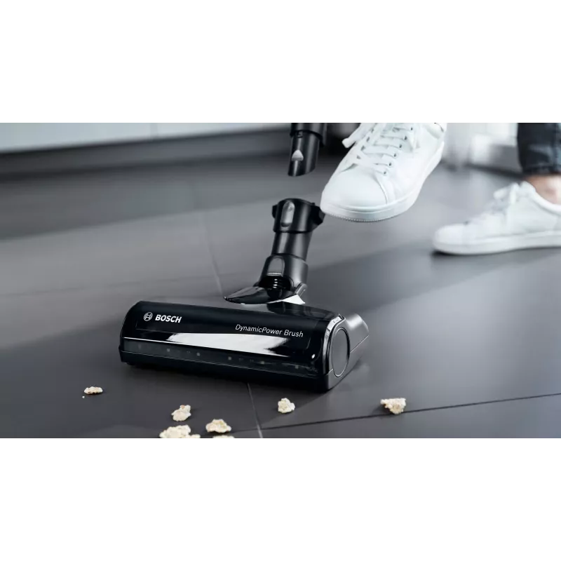 Bosch BSS711W odkurzacz pionowy/szczotka elektryczna, bateryjny, do czyszczenia na sucho, bezworkowy, 0,3 l, czarny, srebrny, biały
