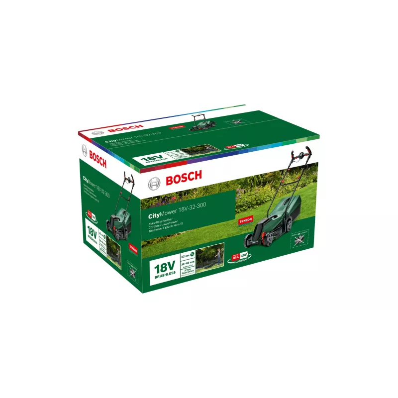 Bosch City Mower 18V-32 kosiarka ręczna akumulatorowa Czarny, Zielony
