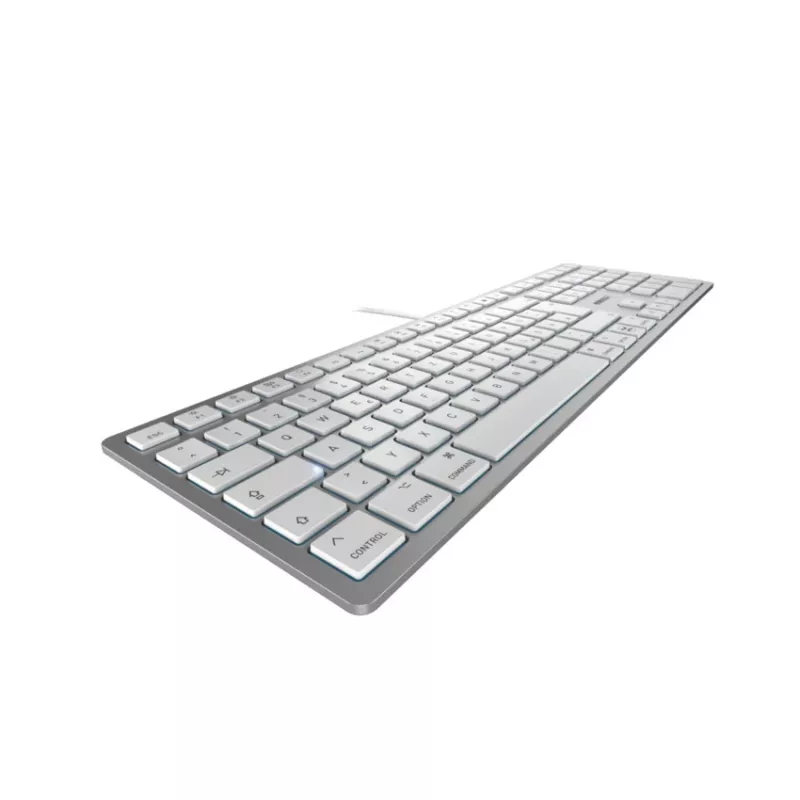 Klawiatura CHERRY KC 6000C FOR MAC uniwersalna USB QWERTZ niemiecka srebrna