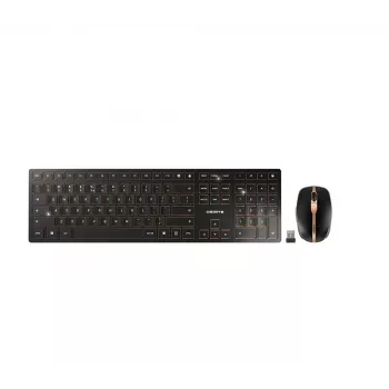 CHERRY DW 9100 cienki klawiatura Myszy w zestawie Uniwersalny RF Wireless + Bluetooth QWERTY US English Czarny