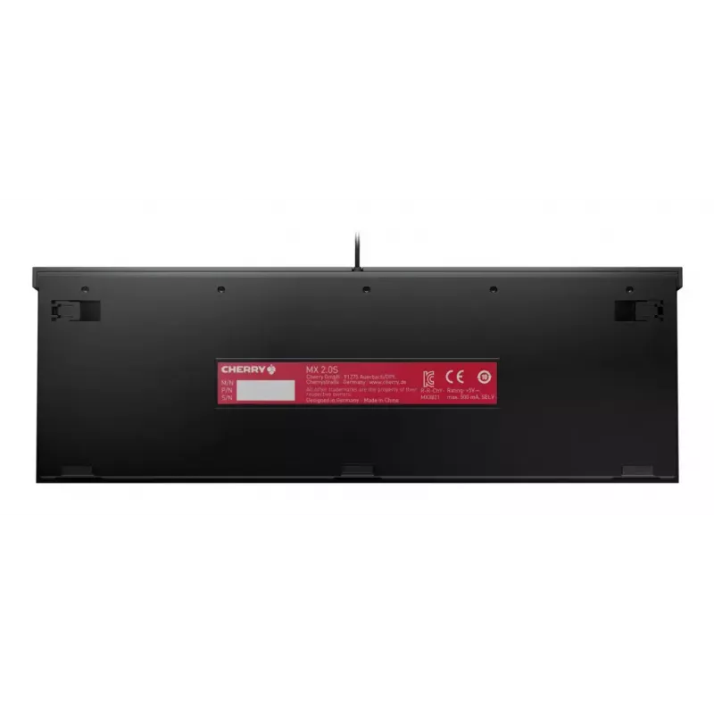 Klawiatura gamingowa CHERRY MX 2.0S USB QWERTZ niemiecka czarna mechaniczna RGB