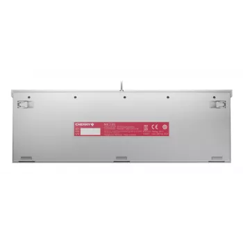 Przewodowa klawiatura mechaniczna dla graczy Cherry MX 2.0S — pełnowymiarowa (100%), układ QWERTZ niemiecki, podświetlenie RGB, USB, biała