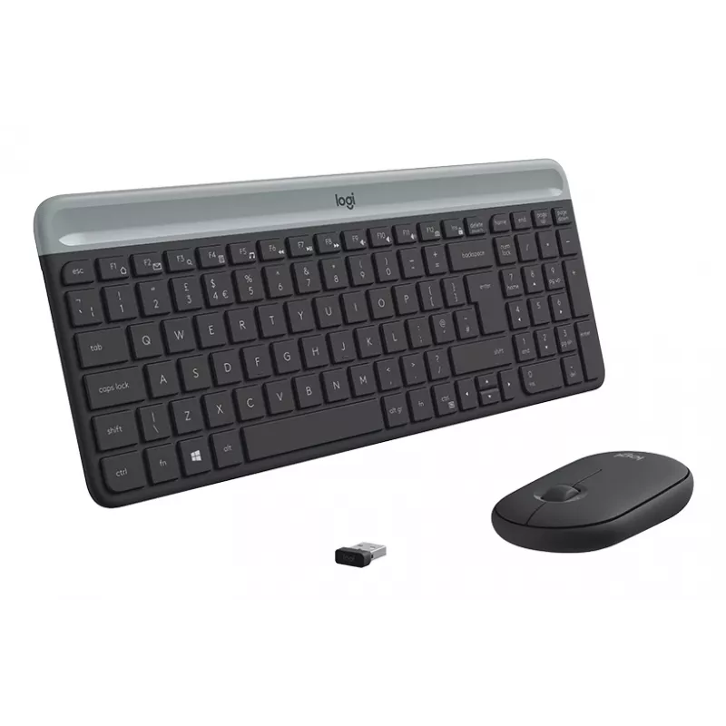 LOGITECH cienki Wireless klawiatura And mysz Combo Mk470 - Graphite - Azerty French