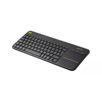 LOGITECH Bezprzewodowa klawiatura dotykowa K400 Plus - Czarna - Hiszpański Qwerty