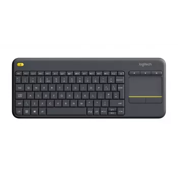 LOGITECH Bezprzewodowa klawiatura dotykowa K400 Plus - Czarna - Hiszpański Qwerty