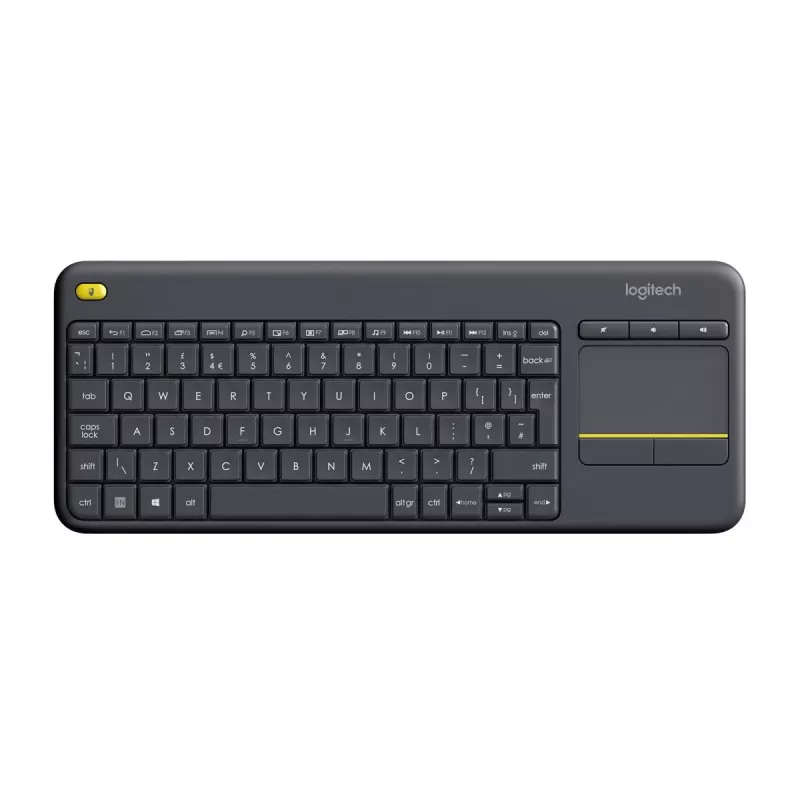 LOGITECH Bezprzewodowa klawiatura dotykowa K400 Plus - Czarna - Hiszpański Qwerty