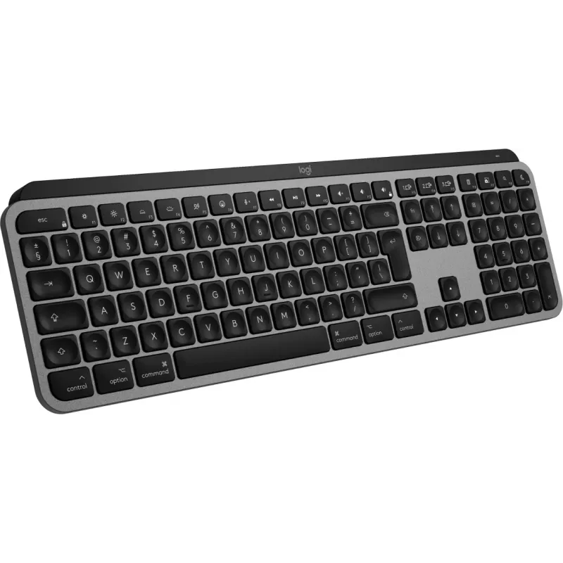 Logitech MX Keys S for Mac klawiatura bezprzewodowa Bluetooth QWERTY aluminiowa czarna