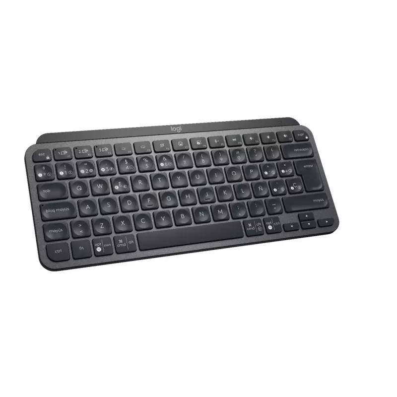 LOGITECH Minimalistyczna bezprzewodowa podświetlana klawiatura - Mx Keys Mini - Grafit - Qwerty Hiszpański