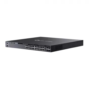 TP-Link Omada 24-portowy gigabitowy przełącznik zarządzalny L3 z możliwością stackowania, PoE+ z 4 gniazdami 10G