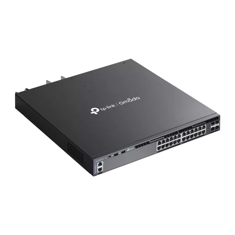TP-Link Omada 24-portowy gigabitowy przełącznik zarządzalny L3 z możliwością stackowania, PoE+ z 4 gniazdami 10G