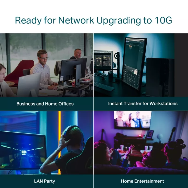 Przełącznik niezarządzalny TP-Link TL-SX1008 8-portowy 10G Desktop/Rackmount