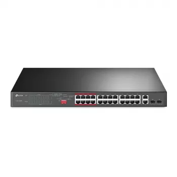 TP-Link 24-portowy niezarządzalny przełącznik PoE+ 10/100 Mb/s + 2 porty Gigabit