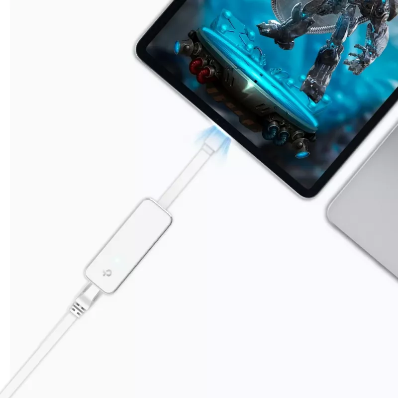 TP-Link UE330C Hub USB-C z 3 portami USB 3.0 i Gigabit Ethernet, biały