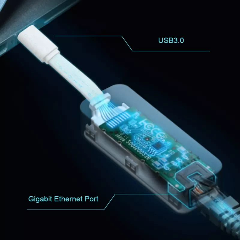 TP-Link UE330C Hub USB-C z 3 portami USB 3.0 i Gigabit Ethernet, biały