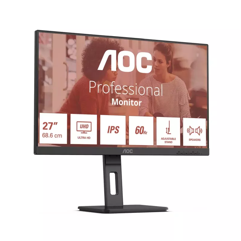 Monitor AOC E3 U27E3UF 68,6 cm (27 cali) 3840 x 2160 pikseli 4K Ultra HD LED czarny