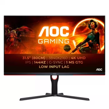 Monitor komputerowy AOC G3 U32G3X/BK 80 cm (31,5 cala) 3840 x 2160 pikseli 4K Ultra HD LED Czarny, Czerwony